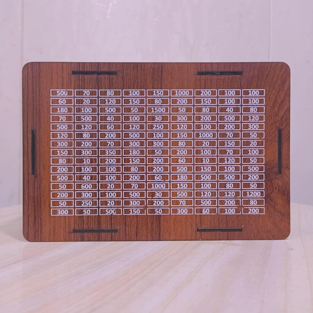 10,000 Rupees Kids Saving Box – Wooden Money Saving | Challenge Chart for Children