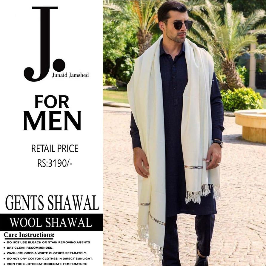 1 Pc Men's Woolen Plain Shawl