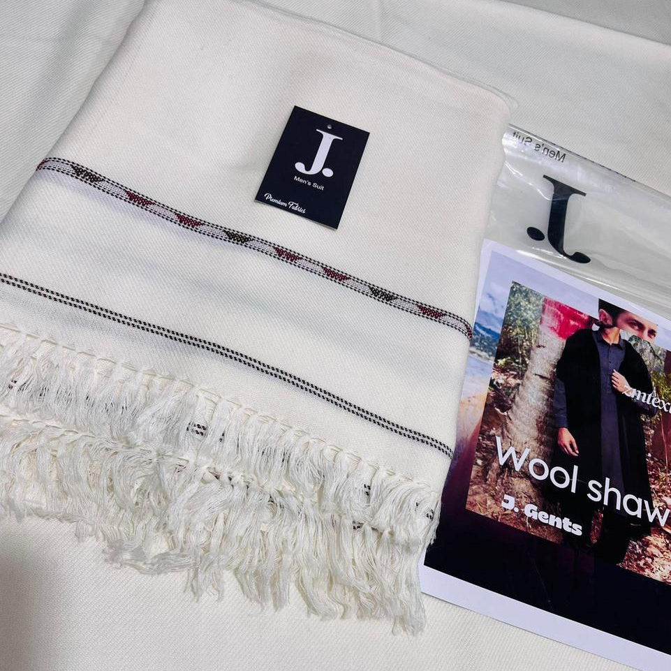 1 Pc Men's Woolen Plain Shawl